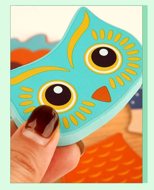 Planet Gates owl Wooden 3D Toys Puzzle Cartoon Animals Early Learning Cognition Intelligence Puzzle Game Colorful Montessori Baby Toddler Gifts