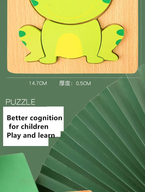 Planet Gates owl Wooden 3D Toys Puzzle Cartoon Animals Early Learning Cognition Intelligence Puzzle Game Colorful Montessori Baby Toddler Gifts