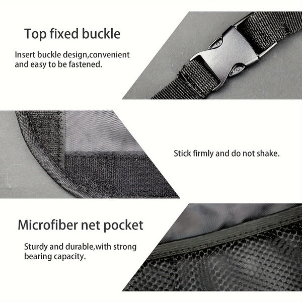 Planet Gates Oxford Cloth, Mesh Cloth / 8 Storage Bags 1pc Large Car Trunk Organizer Bag, Multifunctional Car Rear Seat Back Storage Bag, Collapsible Hanging Storage Bag, Waterproof Large Capacity Bag