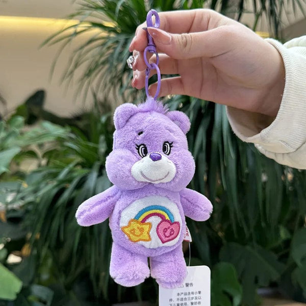 Planet Gates P / 15CM 15CM Miniso Kawaii Care Bears Key Chain Cartoon Cute Anime Pendant Genuine Rainbow Bear Plush Toy Children's Girl Birthday Gift