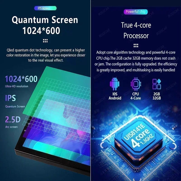 Planet Gates P-2 32G-10Inch BOSSCAR 7"9"10" Universal Car Radio 2Din Android Carplay Touchscreen MP5 MP4 Multimedia Video Player Wireless GPS FM Autoradio