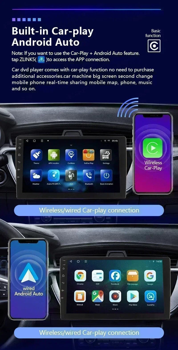 Planet Gates P-2 32G-10Inch BOSSCAR 7"9"10" Universal Car Radio 2Din Android Carplay Touchscreen MP5 MP4 Multimedia Video Player Wireless GPS FM Autoradio