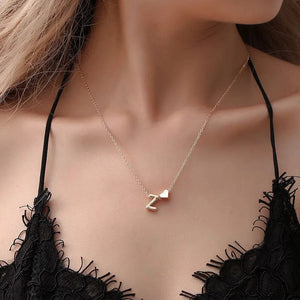 Planet Gates P 2024 Fashion Tiny Heart Dainty Initial Necklace With Letter Name Choker Necklace For Women Pendant Jewelry Accessories Gift