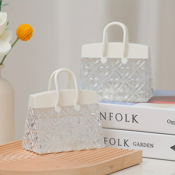 Planet Gates P-bag Small Table Lamp 1pc Fashion Bag Shaped Small Table Lamp, Plastic Decorative Light With Battery, Modernist Street Light Design Decorative