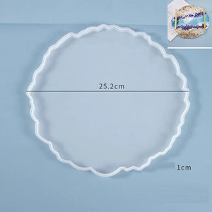 Planet Gates P Tray Silicone Mold DIY Resin Mold Crystal Epoxy Silicone Mold Fruit Disc Tea Plate Tabletop Coaster Making Molds Tool