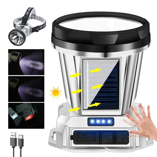 Planet Gates P16-White light Super Bright LED Rechargeable High-power Headlights High Brightness Emergency Charging Outdoor Head Flashlight Fishing Lamp