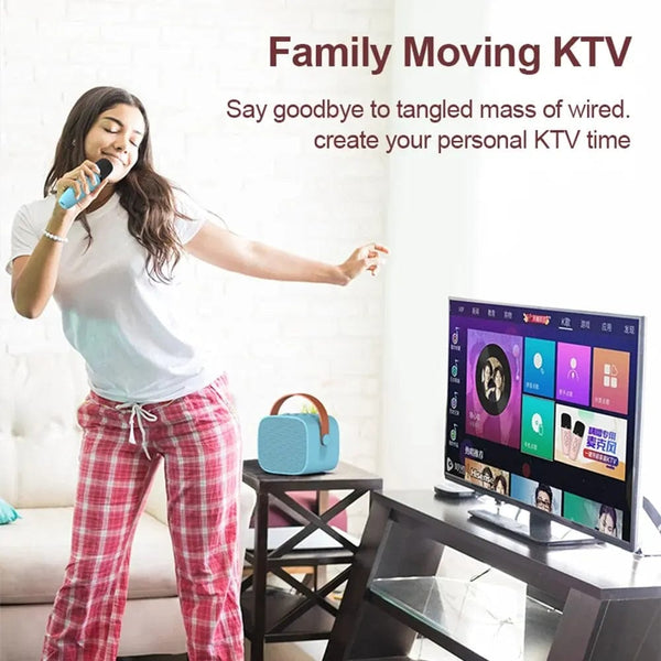 Planet Gates P2 Pink Two Mic Portable Karaoke Microphone Bluetooth Speaker KTV Double Mic Duet Adult Children Toys Suitable For Family Parties To Singing