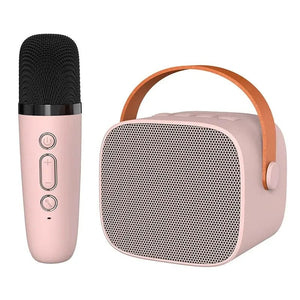 Planet Gates P2 Pink Two Mic Portable Karaoke Microphone Bluetooth Speaker KTV Double Mic Duet Adult Children Toys Suitable For Family Parties To Singing