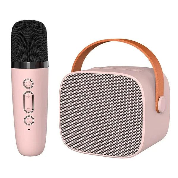 Planet Gates P2 Pink Two Mic Portable Karaoke Microphone Bluetooth Speaker KTV Double Mic Duet Adult Children Toys Suitable For Family Parties To Singing