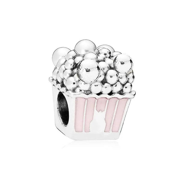 Planet Gates P351 2024 New Sping Pink Bag Pany Flower Caterpillar Diy 925 Sterling Silver Bead Fit Bracelet Bangle Jewerlry Accessories