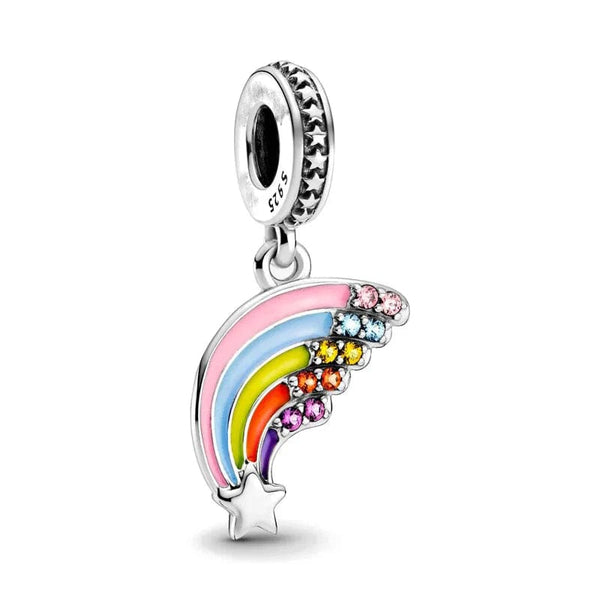 Planet Gates P351 2024 New Sping Pink Bag Pany Flower Caterpillar Diy 925 Sterling Silver Bead Fit Bracelet Bangle Jewerlry Accessories