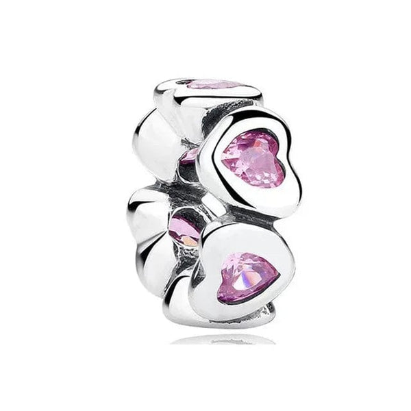 Planet Gates P351 2024 New Sping Pink Bag Pany Flower Caterpillar Diy 925 Sterling Silver Bead Fit Bracelet Bangle Jewerlry Accessories