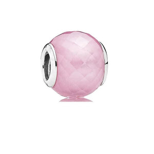 Planet Gates P351 2024 New Sping Pink Bag Pany Flower Caterpillar Diy 925 Sterling Silver Bead Fit Bracelet Bangle Jewerlry Accessories