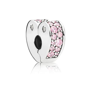 Planet Gates P351 2024 New Sping Pink Bag Pany Flower Caterpillar Diy 925 Sterling Silver Bead Fit Bracelet Bangle Jewerlry Accessories