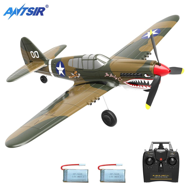 Planet Gates P40 RC Plane 2.4GHz 4CH EPP 6-Axis Gyro Remote Control Airplane One-Key U-Turn Aerobatic RC Fighter Aircraft RTF 761-13 Toy Gift