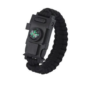 Planet Gates PA02-BLACK Emergency Paracord 550 4mm Led Lights Camping Rope Parachute Cord Bracelet Survival Multifunction outdoor tools Camping survival