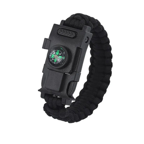 Planet Gates PA02-BLACK Emergency Paracord 550 4mm Led Lights Camping Rope Parachute Cord Bracelet Survival Multifunction outdoor tools Camping survival