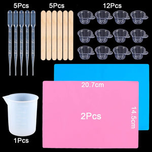 Planet Gates PA090 Pour Split Cup Silicone Epoxy Mix For Paint Pouring Cups DIY Resin Tool Epoxy Resin Acrylic Paint Resin Mold Jewelry Making Tool