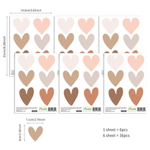 Planet Gates PA229 Boho Hearts Creative Wall Sticker For Children Baby Girls Boys Room Nursery Wall Art Decals Vinyl  Mural Kids Bedroom Home Decor