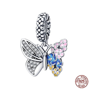 Planet Gates PAC072 Fit Qikaola 925 Original Bracelets Blue Zircon Owl Luminous Sea Turtle Octopus 925 Silver Charms Beads DIY Birthday Jewelry Gift