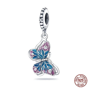 Planet Gates PAC126 Fit Qikaola 925 Original Bracelets Blue Zircon Owl Luminous Sea Turtle Octopus 925 Silver Charms Beads DIY Birthday Jewelry Gift