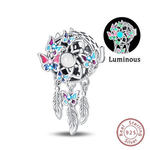 Planet Gates PAC1313 Fit Qikaola 925 Original Bracelets Blue Zircon Owl Luminous Sea Turtle Octopus 925 Silver Charms Beads DIY Birthday Jewelry Gift