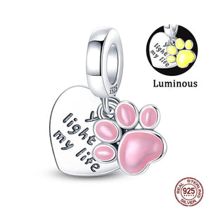 Planet Gates PAC482 Fit Qikaola 925 Original Bracelets Blue Zircon Owl Luminous Sea Turtle Octopus 925 Silver Charms Beads DIY Birthday Jewelry Gift