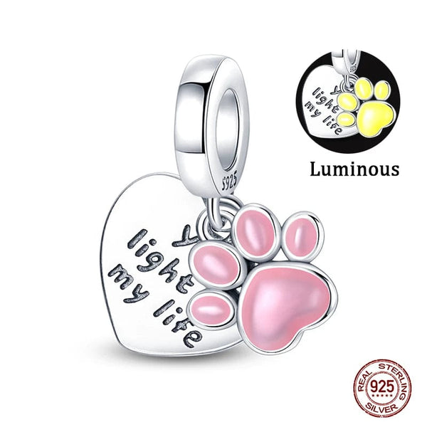 Planet Gates PAC482 Fit Qikaola 925 Original Bracelets Blue Zircon Owl Luminous Sea Turtle Octopus 925 Silver Charms Beads DIY Birthday Jewelry Gift