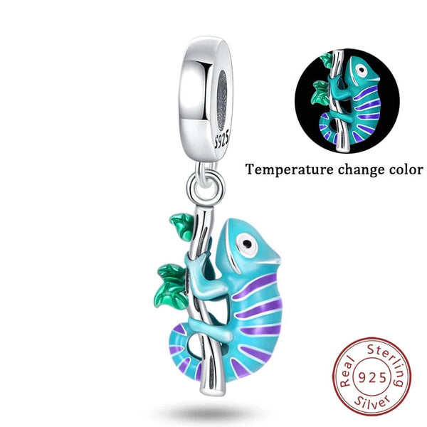 Planet Gates PAC526 Fit Qikaola 925 Original Bracelets Blue Zircon Owl Luminous Sea Turtle Octopus 925 Silver Charms Beads DIY Birthday Jewelry Gift