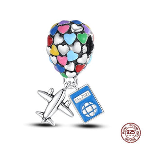 Planet Gates PAC574 Fit Qikaola 925 Original Bracelets Blue Zircon Owl Luminous Sea Turtle Octopus 925 Silver Charms Beads DIY Birthday Jewelry Gift