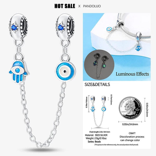 Planet Gates PAC676 2024 New in Hot Sale Original Charm Beads Fit Pandach Bracelet For Women 925 Silver Glow Discoloration Pendant Bead Jewelry Gift