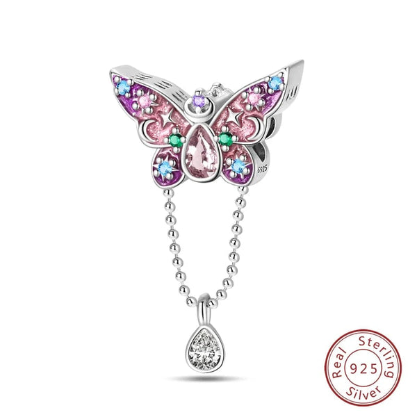 Planet Gates PAC925 Fit Qikaola 925 Original Bracelets Blue Zircon Owl Luminous Sea Turtle Octopus 925 Silver Charms Beads DIY Birthday Jewelry Gift