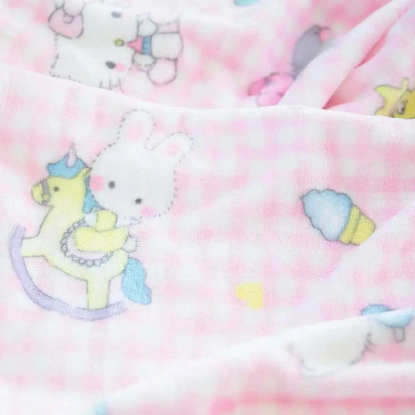 Planet Gates pachacco blanket / 200x200cm Cartoon Hello Kitty Plush Blanket Anime Flannel Pillowcase Kawaii Sanrio Room Decor Nap Air Conditioner QuiltFine Gift For Girl