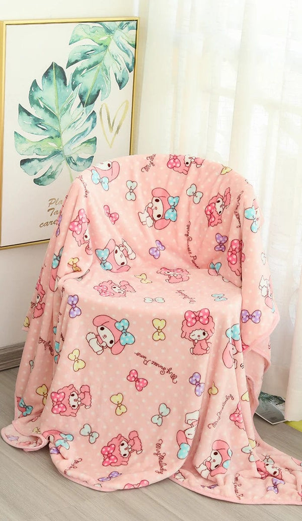 Planet Gates pachacco blanket / 200x200cm Cartoon Hello Kitty Plush Blanket Anime Flannel Pillowcase Kawaii Sanrio Room Decor Nap Air Conditioner QuiltFine Gift For Girl