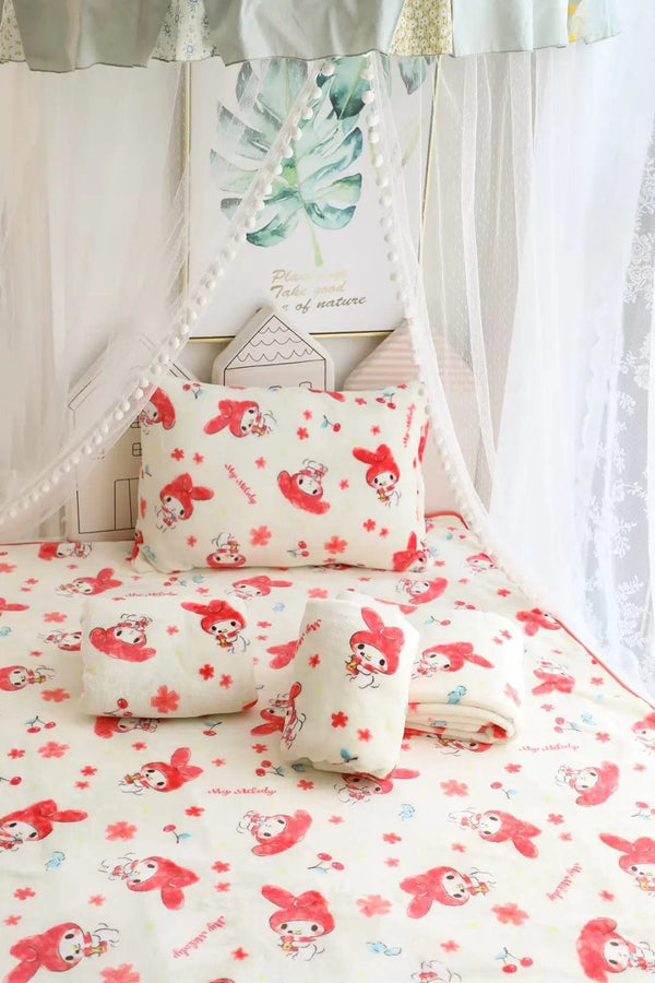 Planet Gates pachacco blanket / 200x200cm Cartoon Hello Kitty Plush Blanket Anime Flannel Pillowcase Kawaii Sanrio Room Decor Nap Air Conditioner QuiltFine Gift For Girl