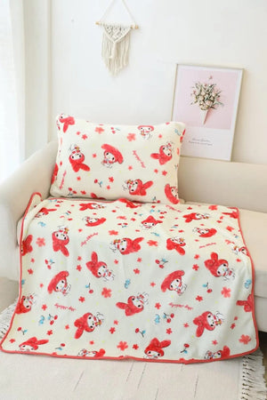 Planet Gates pachacco blanket / 200x200cm Cartoon Hello Kitty Plush Blanket Anime Flannel Pillowcase Kawaii Sanrio Room Decor Nap Air Conditioner QuiltFine Gift For Girl