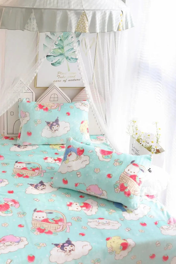 Planet Gates pachacco blanket / 200x200cm Cartoon Hello Kitty Plush Blanket Anime Flannel Pillowcase Kawaii Sanrio Room Decor Nap Air Conditioner QuiltFine Gift For Girl