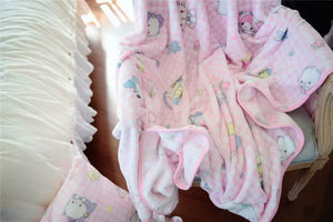 Planet Gates pachacco blanket / 200x200cm Cartoon Hello Kitty Plush Blanket Anime Flannel Pillowcase Kawaii Sanrio Room Decor Nap Air Conditioner QuiltFine Gift For Girl