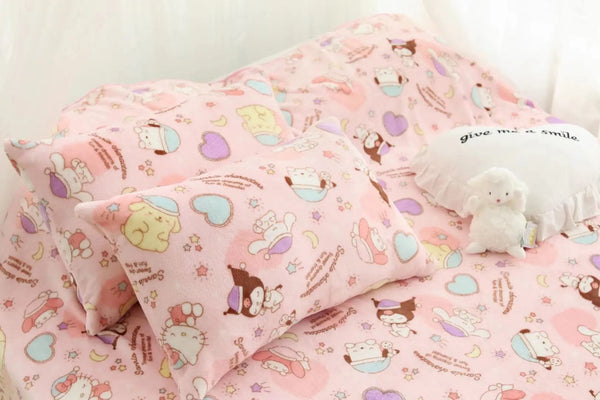 Planet Gates pachacco blanket / 200x200cm Cartoon Hello Kitty Plush Blanket Anime Flannel Pillowcase Kawaii Sanrio Room Decor Nap Air Conditioner QuiltFine Gift For Girl