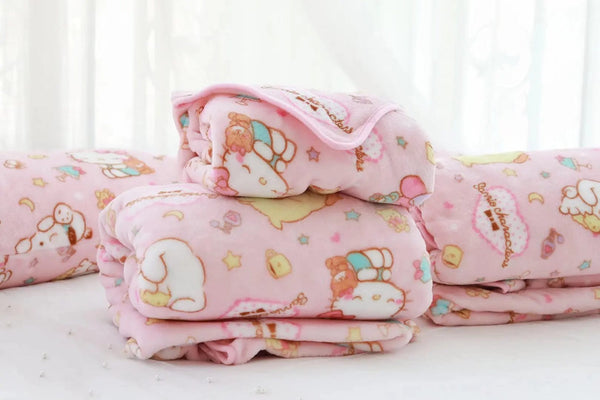 Planet Gates pachacco blanket / 200x200cm Cartoon Hello Kitty Plush Blanket Anime Flannel Pillowcase Kawaii Sanrio Room Decor Nap Air Conditioner QuiltFine Gift For Girl