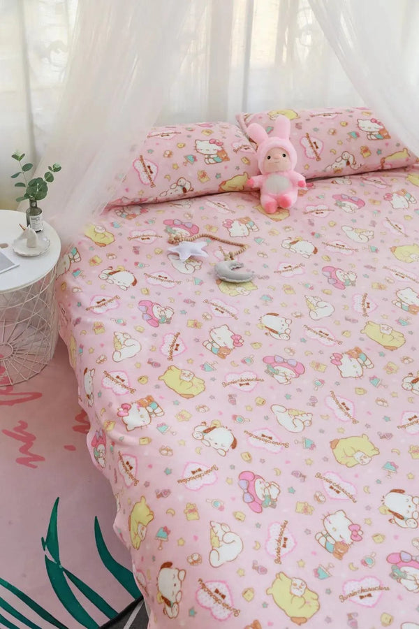Planet Gates pachacco blanket / 200x200cm Cartoon Hello Kitty Plush Blanket Anime Flannel Pillowcase Kawaii Sanrio Room Decor Nap Air Conditioner QuiltFine Gift For Girl