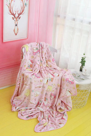 Planet Gates pachacco blanket / 200x200cm Cartoon Hello Kitty Plush Blanket Anime Flannel Pillowcase Kawaii Sanrio Room Decor Nap Air Conditioner QuiltFine Gift For Girl