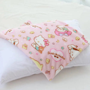 Planet Gates pachacco blanket / 200x200cm Cartoon Hello Kitty Plush Blanket Anime Flannel Pillowcase Kawaii Sanrio Room Decor Nap Air Conditioner QuiltFine Gift For Girl