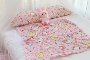 Planet Gates pachacco blanket / 200x200cm Cartoon Hello Kitty Plush Blanket Anime Flannel Pillowcase Kawaii Sanrio Room Decor Nap Air Conditioner QuiltFine Gift For Girl