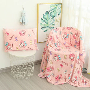 Planet Gates pachacco blanket / 200x200cm Cartoon Hello Kitty Plush Blanket Anime Flannel Pillowcase Kawaii Sanrio Room Decor Nap Air Conditioner QuiltFine Gift For Girl