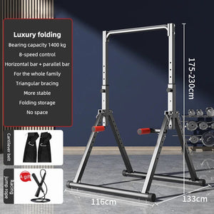 Planet Gates Package 2 Horizontal Bar Household Indoor Pull-up Frame Without Punching Hanging Bar Floor Folding Single And Parallel Bar Family Fitness