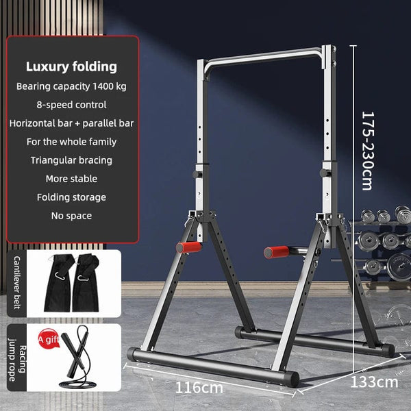 Planet Gates Package 2 Horizontal Bar Household Indoor Pull-up Frame Without Punching Hanging Bar Floor Folding Single And Parallel Bar Family Fitness