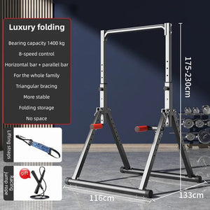 Planet Gates Package 3 Horizontal Bar Household Indoor Pull-up Frame Without Punching Hanging Bar Floor Folding Single And Parallel Bar Family Fitness