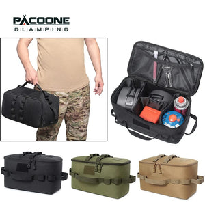 Planet Gates PACOONE Outdoor Camping Gas Tank Storage Bag Large Capacity Ground Nail Tool Bag Gas Canister Picnic Cookware Utensils Kit Bag