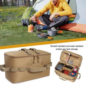 Planet Gates PACOONE Outdoor Camping Gas Tank Storage Bag Large Capacity Ground Nail Tool Bag Gas Canister Picnic Cookware Utensils Kit Bag